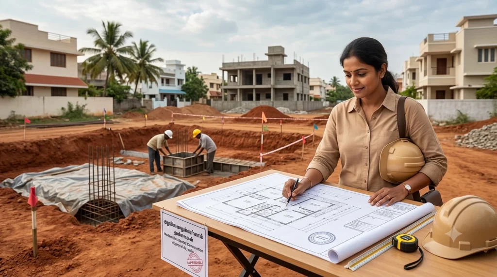 approved building plan for house construction in Tamil Nadu
